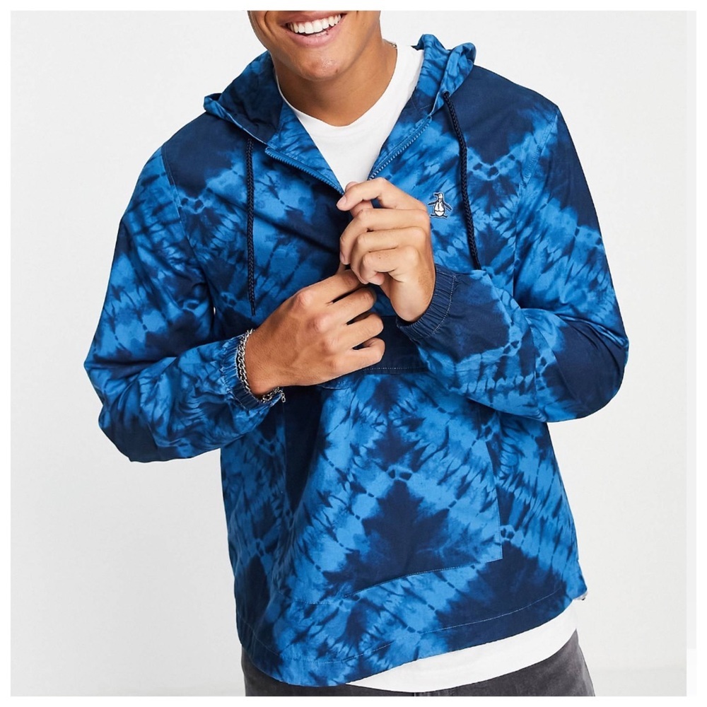 Original Penguin Tie Dye French Terry Pullover Sweater Jacket